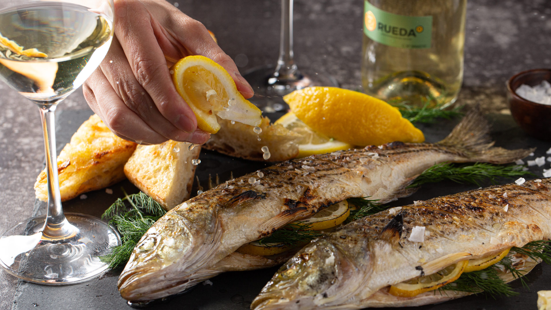 Whole Roasted Striped Bass - Ribera y Rueda